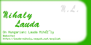 mihaly lauda business card